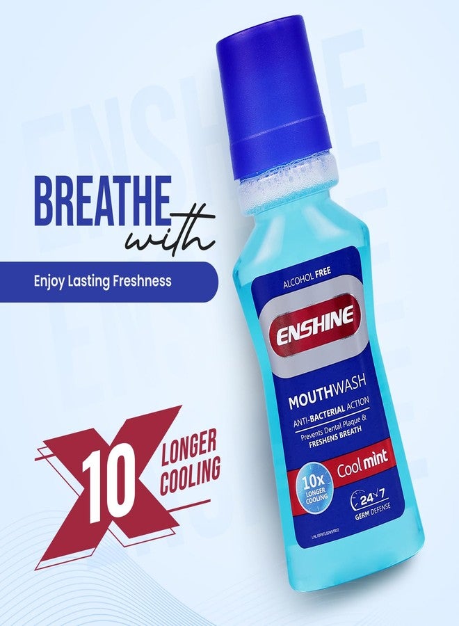 Enshine Mouthwash | Daily Use Mouthwash With Menthol, Thymol & Eucalyptus Oil | 10x Longer Cooling Sensation | Fights Germs & Plaque - 150ml Pack 3 - Image 3